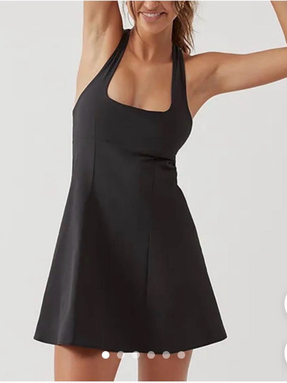 Outdoor Voices Black Halter A-Line Mini Dress